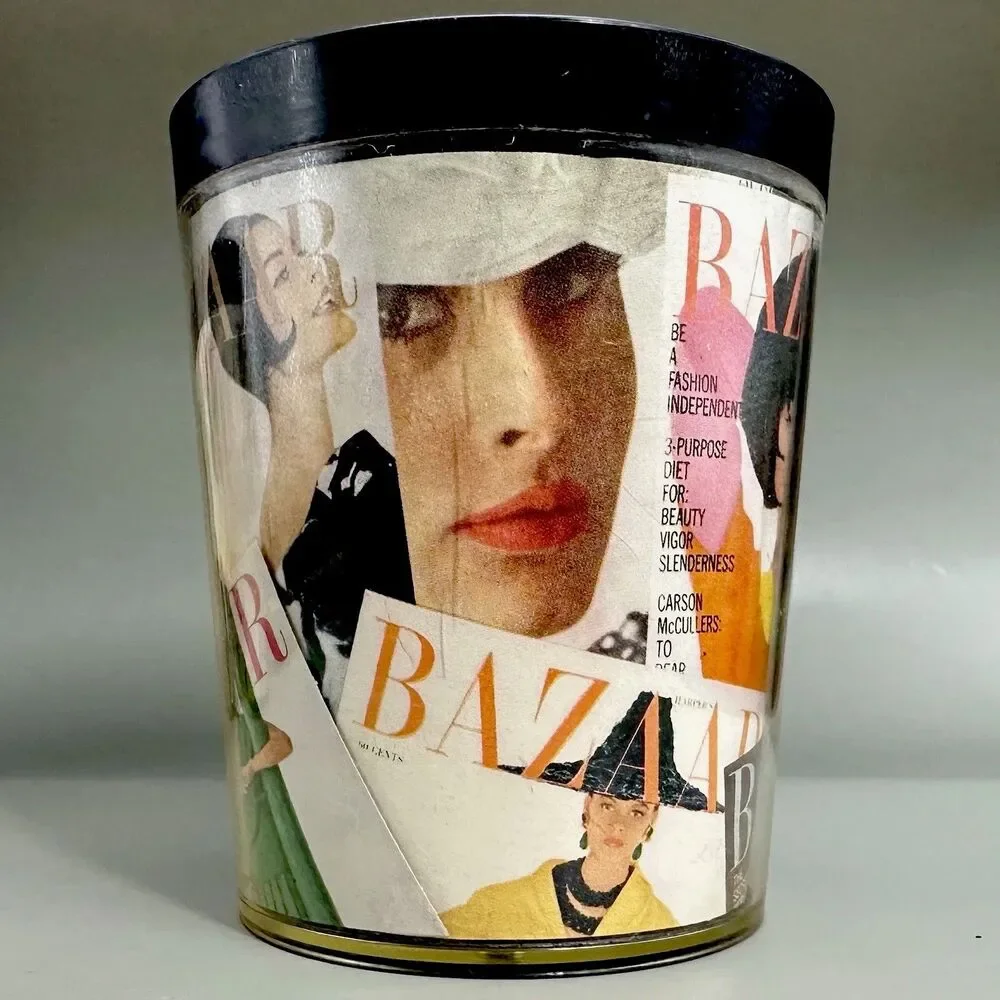 VTG Late 1960s Harper’s Bazaar Magazine Cover Tumbler Fashion MCM Collectible